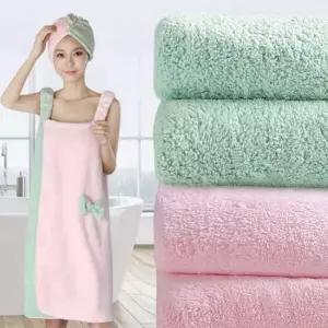 목욕용품 여자 도톰 랩스커트 샤워가운 나시 롱원피스 목욕가운