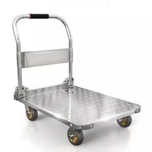 무소음 알루미늄 대차 바퀴 대형 스텐 손수레 접이식