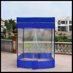 비닐천막 야외 행사용 텐트 주차요원 발레파킹 투명