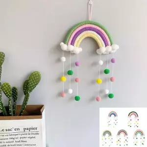 무지개마크라메 벽장식 소품 촬영소품 인테리어 인테리어소품 태피스트리 소품샵