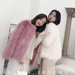 빛채운 모피 여우 슬림 에메랄드 코트 여성자켓 쇼트 퍼 OPH3