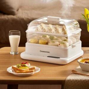 스팀 멀티찜기 스텐 3단 찐빵 호빵기계 만두 34L