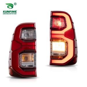 Toyota Hilux 2015-2020 용 2x 자동차 테일 라이트 어셈블리 LED 터닝 신호등 DRL 브레이크 역방향 미등 한
