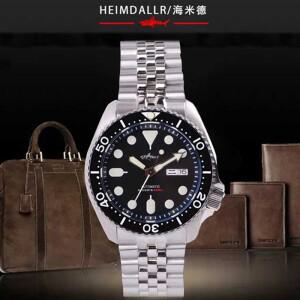 HEIMDALLR Sharkey SKX007 남자 다이버 손목 시계 세라믹 베젤 사파이어 미러 200M 방수 빛나는 레트로 기