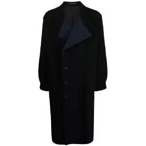 요지야마모토 노치드 라펠 펠트 트렌치코트 HJC33822 TP452669082