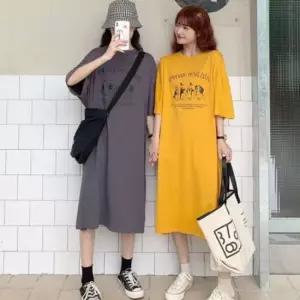 데일리룩 포인트 절개 박시원피스 롱원피스 3컬러 홈