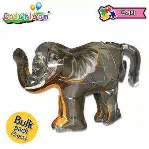 컬러룬 3D퍼즐 스티커 풍선 코끼리 (5인)/창의력/DIY/체험/키즈/키트/학습/행사/가정/그림/꾸미기/색칠