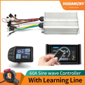 Ebike 컨트롤러 48V 52V 60V 72V 60A 정현파 호환 3000W 허브 모터, 컬러 LCD 디스플레이  엄지 스로틀