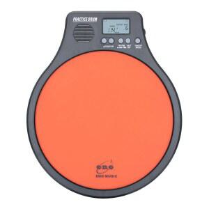 [미국배송] ENO MUSIC 타악기 휴대용 연습 장치 드럼 패드 전자 가청 메트로놈 2 IN 1 (ORANGE) 내장