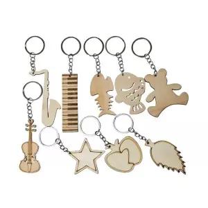 나무장식 열쇠고리/ 키고리 키체인 키링 팬던트 diy 공예 만들기 꾸미기 재료 부자재