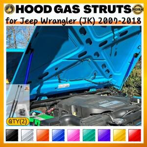 수량(2)  Wrangler (JK) 2007-2018 용 후드 스트럿 전면 보닛 수정 가스 스프링 충격 흡수 장치 리프트 지