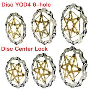 자전거 브레이크 디스크 YOD4 6 홀 센터 잠금 장치 160mm 203mm / 1.95mm 로터 도로 MTB