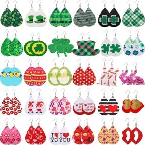 여성용 LUIY 32개 프레피 주얼리 팔찌 클레이 비드 컬러 서퍼 헤이시 세트 스태커블 비즈 우정 스트레치