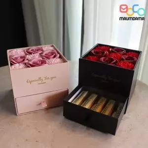 옆집샵 마음 담아 카네이션 비누꽃 서랍 박스 선물용 33박스