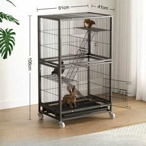 다람쥐 사육장 슈가글라이더 친칠라 2단 600 햄스터 은신처 블랙