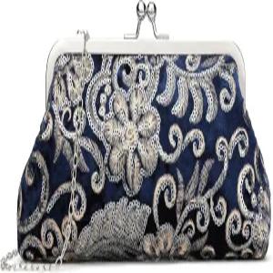 여성용 꽃 자수 퀸 이브닝 백을 위한 RNIEGA 클러치 지갑 우아한 키스 락 웨딩 파티 칵테일