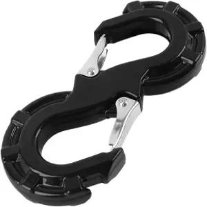 ATENGIDR 퀵 릴리스 S-Hook 오프로드 복구용 3/8인치 견인 후크 섀클 33000파운드 SUV용 G80 헤비 듀티