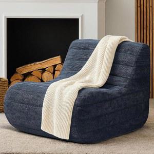 KKdema 빈백 의자, 파이어사이드 레이지 소파 자루, 빅 의자 바닥 소파, 침실, 거실, 사무실 및 가정용 메모리 폼 라운지 (그레이)