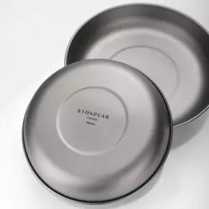 감성캠핑용품 2개세트 스태킹가능 티타늄접시세트 캠핑접시세트 스텐접시