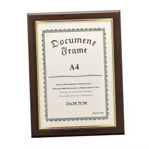 액자 다크브라운 상장액자(A4)허가증 졸업장 사진액자