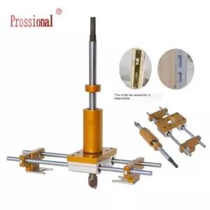 다기능 나무 문 구멍 오프너 키트 장붓 슬로터 지그 키 드릴링 가이드 설치 로케이터