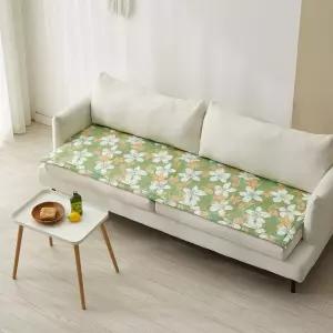[르헤브] 플라워 시원한 시어서커 여름 쇼파패드 소파 매트 깔개 커버 2인용