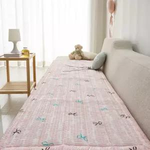 [르헤브] 러블리본 시원한 시어서커 여름 쇼파패드 소파 매트 깔개 4인용