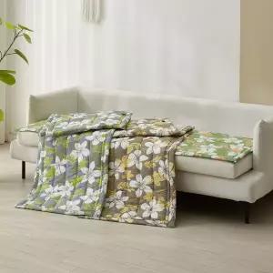 [르헤브] 플라워 시원한 시어서커 여름 쇼파패드 소파 매트 깔개 커버 4인용