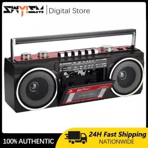 Am Fm Sw 휴대용 플레이어 무선 블루투스 스피커 라디오 자동 중지 테이프 데스크탑 레트로 카세트