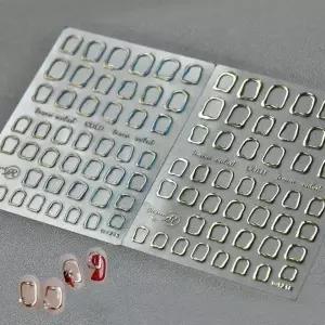 골드 메탈 네일 데코 프레임 스티커