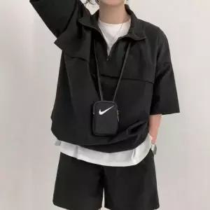 여성 반집업 반팔 아노락 반바지 상하의 트레이닝 셋업 허리밴딩