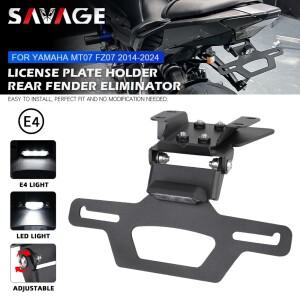 MT07 접이식 라이센스 플레이트 홀더 YAMAHA FZ-07 2014-2024 바이크 오토바이 테일 깔끔한 프레임 리어 펜