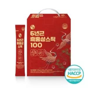 6년근 흑홍삼 스틱 10g×100포 대용량 건강선물세트 면역력 강화 추천