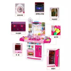 물나오는 싱크대 불빛 렌지 리얼 주방놀이 종합세트 TOY_1781202