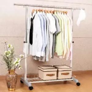 [생활] 선반 스탠드 이동식 옷걸이 드레스룸 행거 1단 수납