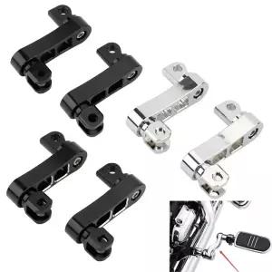 오토바이 조정 가능한 풋페그 익스텐션 수 마운트 지지대 브래킷 할리 스포츠스터 소프테일 다이나 투어링