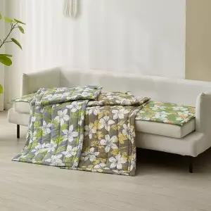 [NS홈쇼핑][르헤브] 플라워 시원한 시어서커 여름 쇼파패드 소파 매트 깔개 커버 4인용..[35808267]