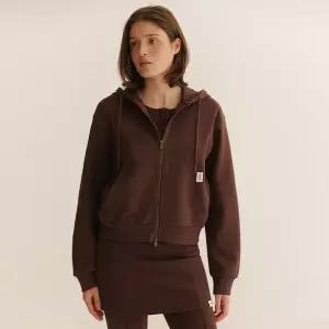 [마리끌레르](의정부점)[캡슐] 클래식 라벨 크롭 투웨이 후드집업(MAGAHZ01MBR)