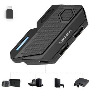 [미국배송] 닌텐도 스위치용 아빈 키보드 및 마우스 어댑터 XBOX SERIES /XBOX ONE 360 PS3 /PS4 스위치 어댑터 변환기 지원 맞춤형 키 매핑 감도 조절 가능