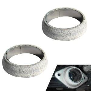 Zikefest 2PCS 배기 매니폴드 개스킷, 2.56인치 밀폐 파이프와 사이의 누출 방지, 범용 교체 도넛 개스킷(65MM)