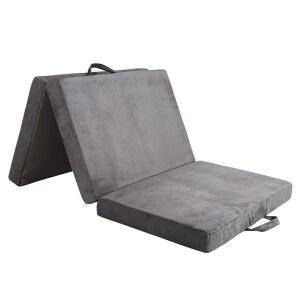 3단 접이식 캠핑 요가를 세탁 손잡이와 여행 가능한 매트리스 있는 커버가 싱글 메모리