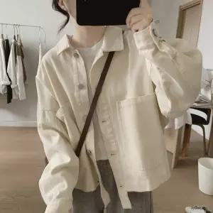 여성자켓 봄가을 루즈핏 빅포켓 긴팔 빈티지 면 카고 코트 심쿵직구