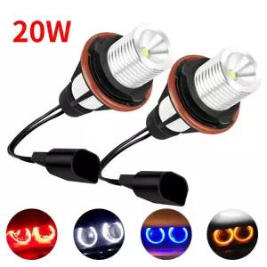 2PCS LED 눈 마커 조명 전구 램프 BMW E87 E39 M5 E60 E6 E63 E64 M6 E65 E66 E83 X3 E53 X5 20002008 흰색