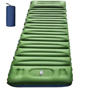 캠핑용 슬리핑 캠핑 패드 공기 여행용 주입식 하이킹 배낭여행 내장 펌프 매트리스 초경량