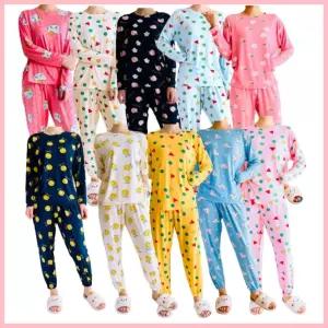 피치 긴팔 여성 주니어 잠옷 파자마 실내복 얇은 스판원단