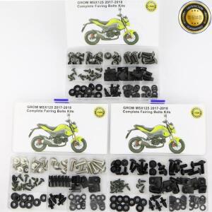 오토바이 페어링 볼트 키트 나사 클립 너트 스틸 혼다 그롬 MSX125 2017 에 적합