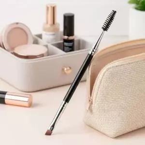 [에이치플러스몰]bns 고급인조모 사선 스크류 2in1 듀얼 아이브로우 브러시 눈썹정리용