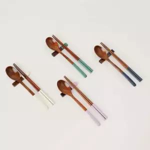 [무료배송] 감성 주방식기 숟가락 젓가락 옻칠 수저세트 4인