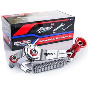 BPA 레이싱 체인 슬랙 텐셔너 빨간색 정렬 오토바이 조정을 조정 위한 도구 정밀한 빠르고 쉽고