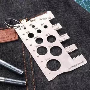 스크류 나사 피치 게이지 자 볼트 너트 및 가공용 미터법 측정 도구 절단 각도